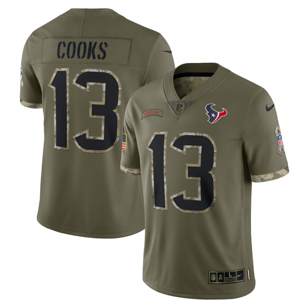 Brandin Cooks Houston Texans Nike 2022 Salute To Service Limited Jersey - Olive-GridironStore
